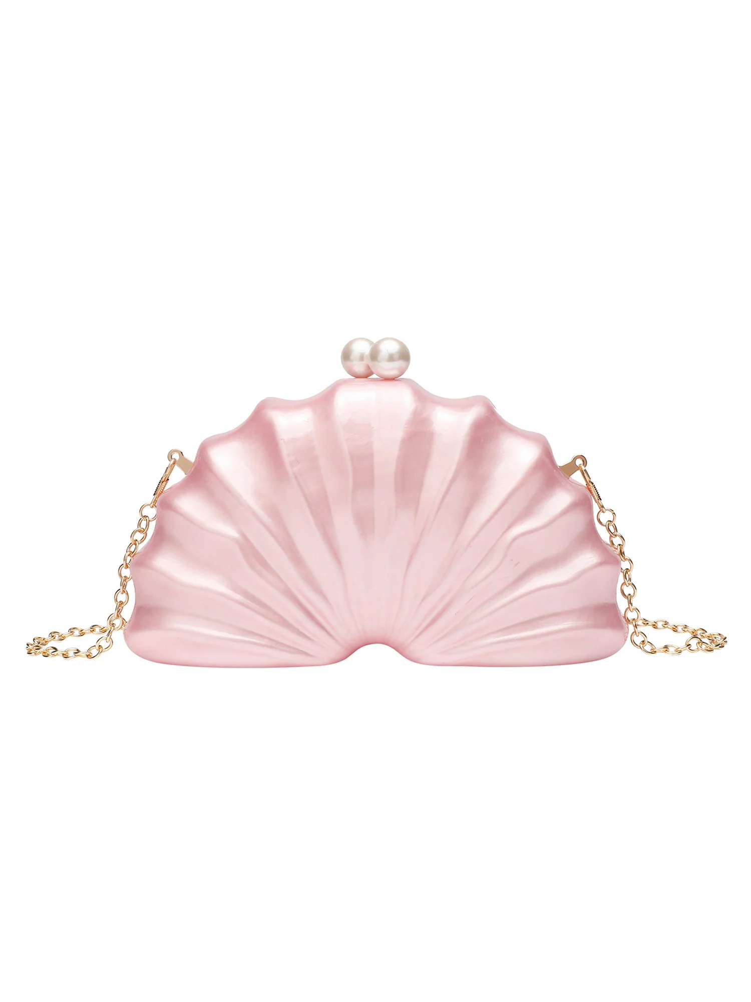 Asymmetrical Shell Acrylic Crossbody Bag