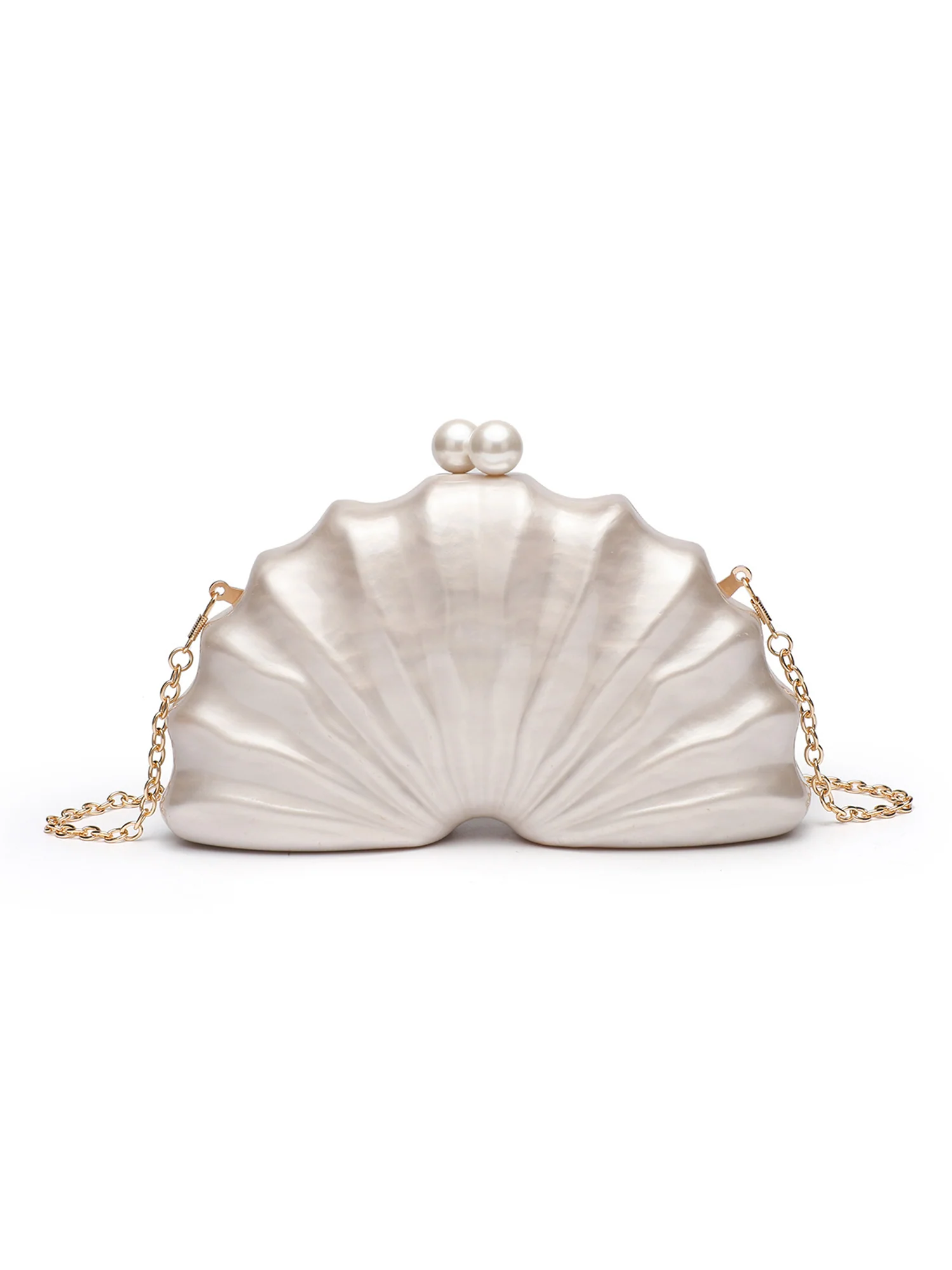 Asymmetrical Shell Acrylic Crossbody Bag - Image 6