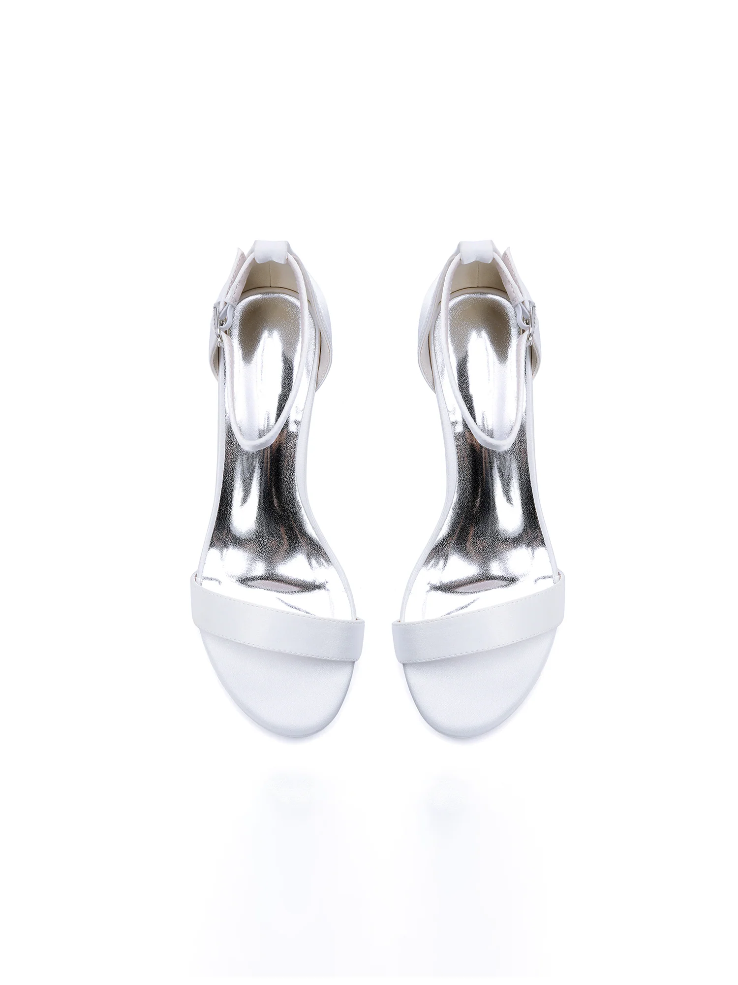 Satin Ankle Strap Block Heel Sandals - Image 15