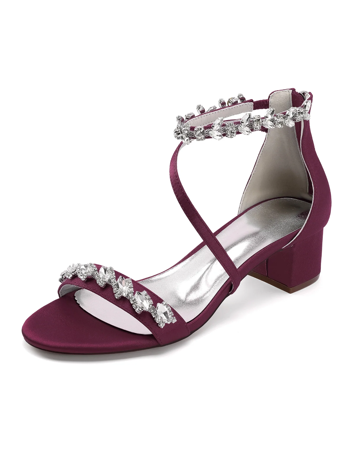 Shimmering Crystal Vine Block Heels - Image 2
