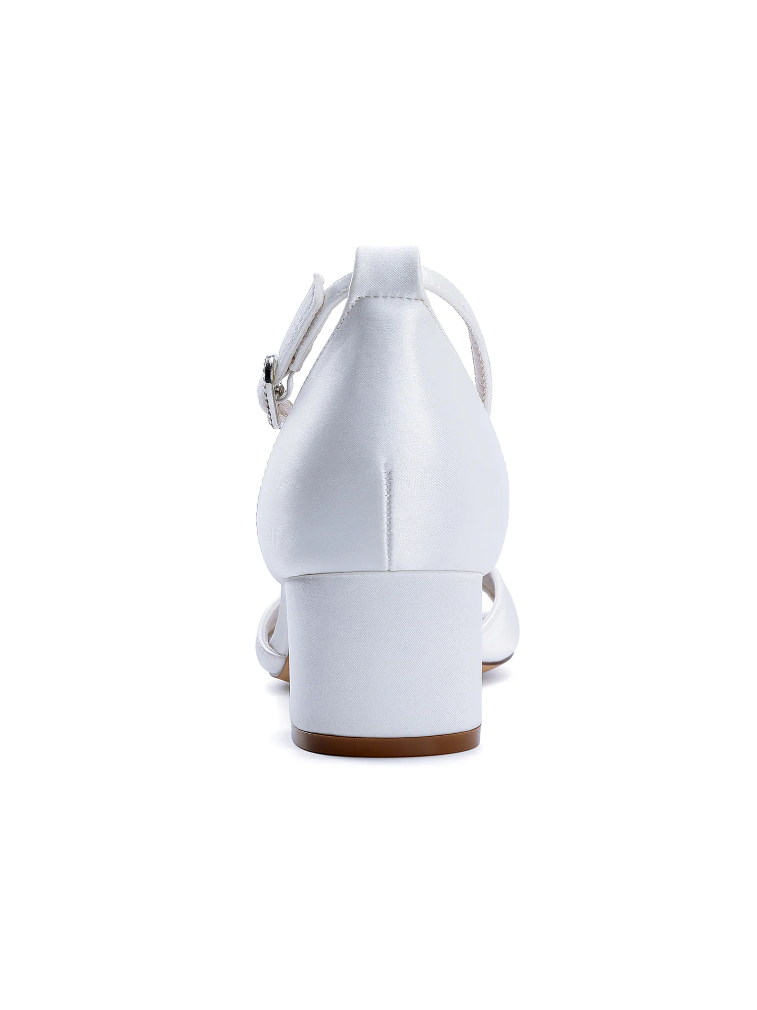 Pearl-Adorned Ankle Strap Block Heels - Image 15