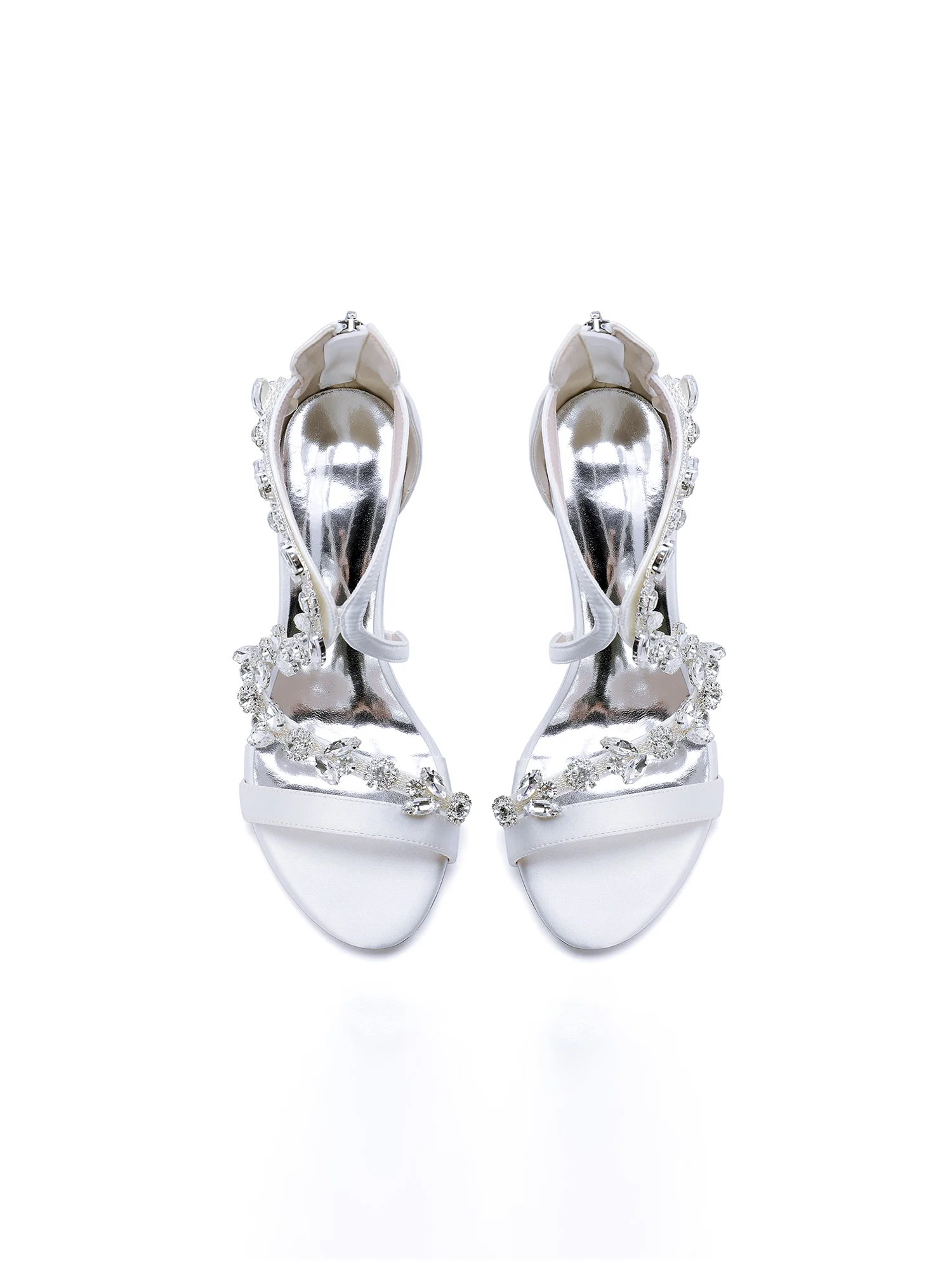 Crystal Floral S-Strap Block Heel Sandals - Image 15
