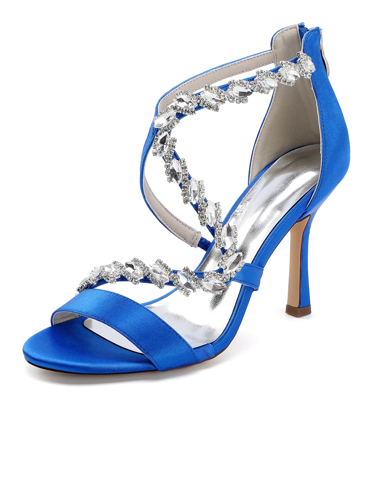 Crystal-Embellished Strappy Stiletto Sandals - Image 11