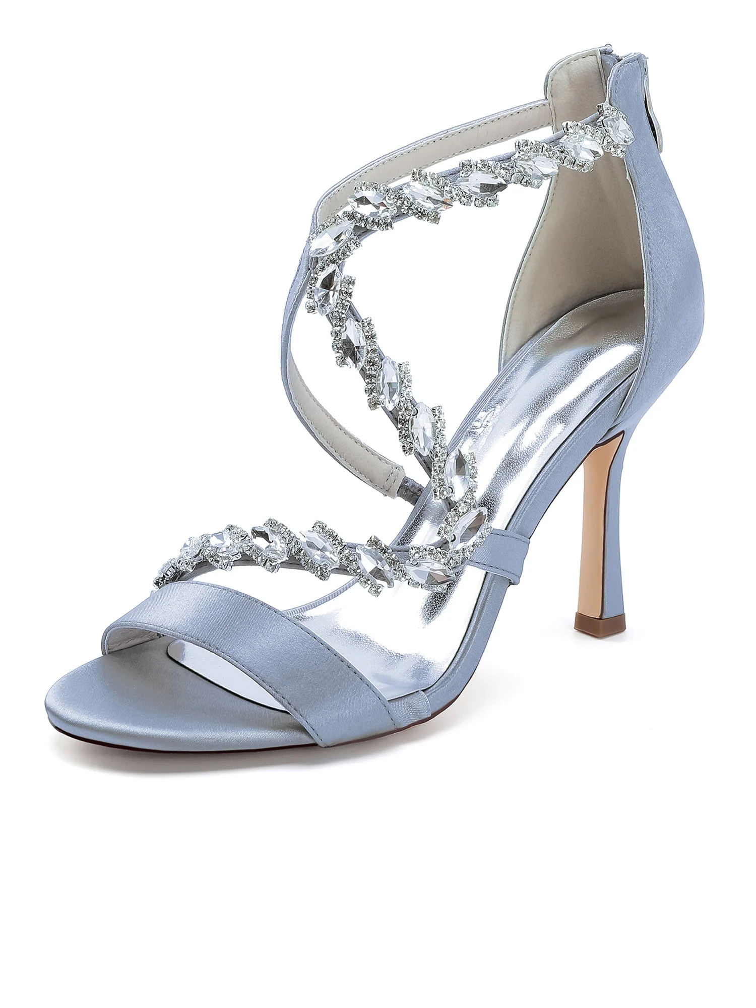 Crystal-Embellished Strappy Stiletto Sandals - Image 12
