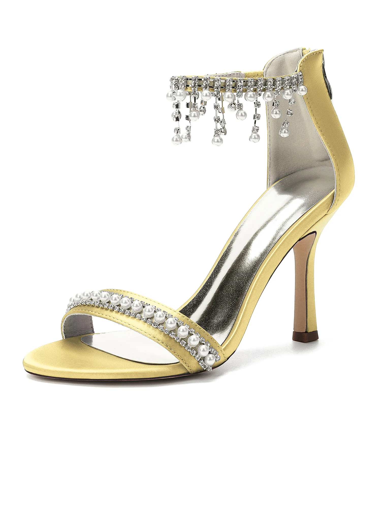 Asymmetric Crystal Floral Sandals - Image 4