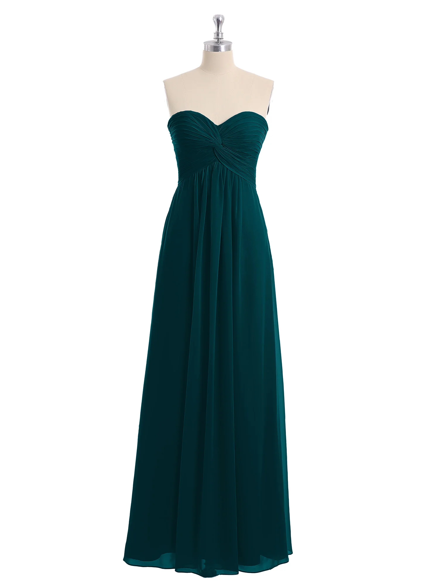 Strapless Empire Chiffon Dresses with Sweetheart Pine - Image 4