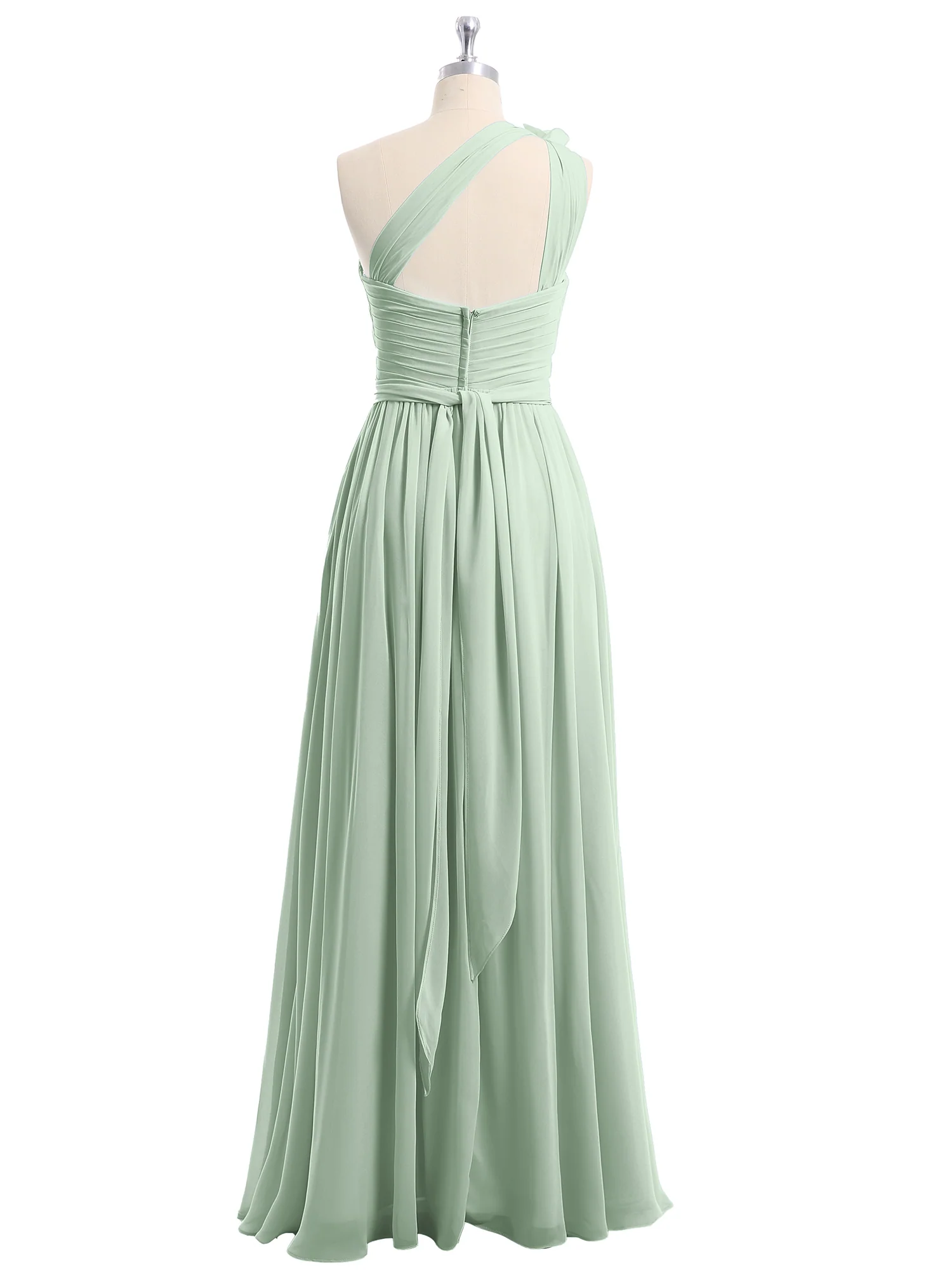 One Flower Shoulder Chiffon Dresses with Pocket Agave - Image 5