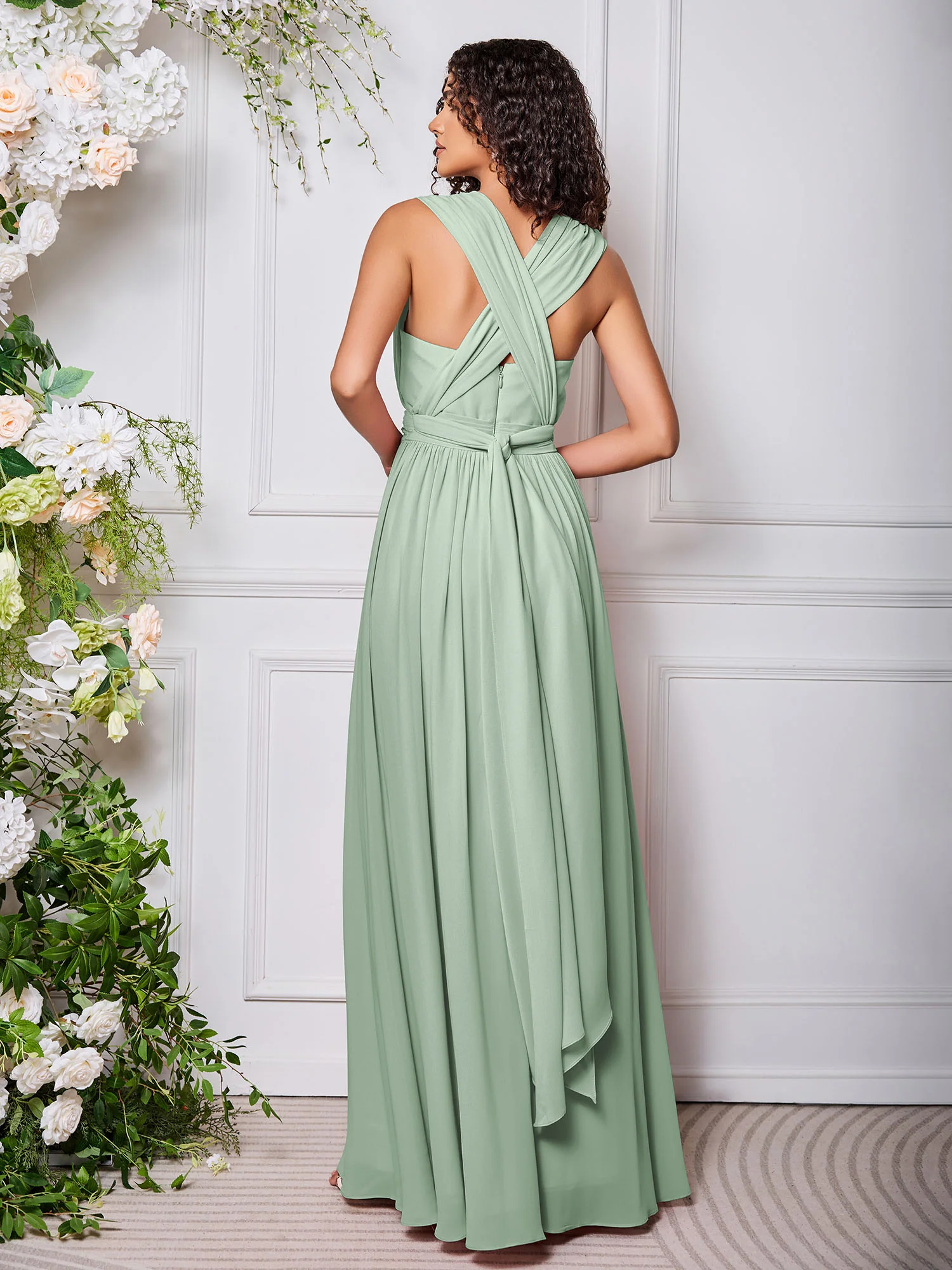 Criss-Cross Agave Multi Wear Convertible Bridesmaid Dresses