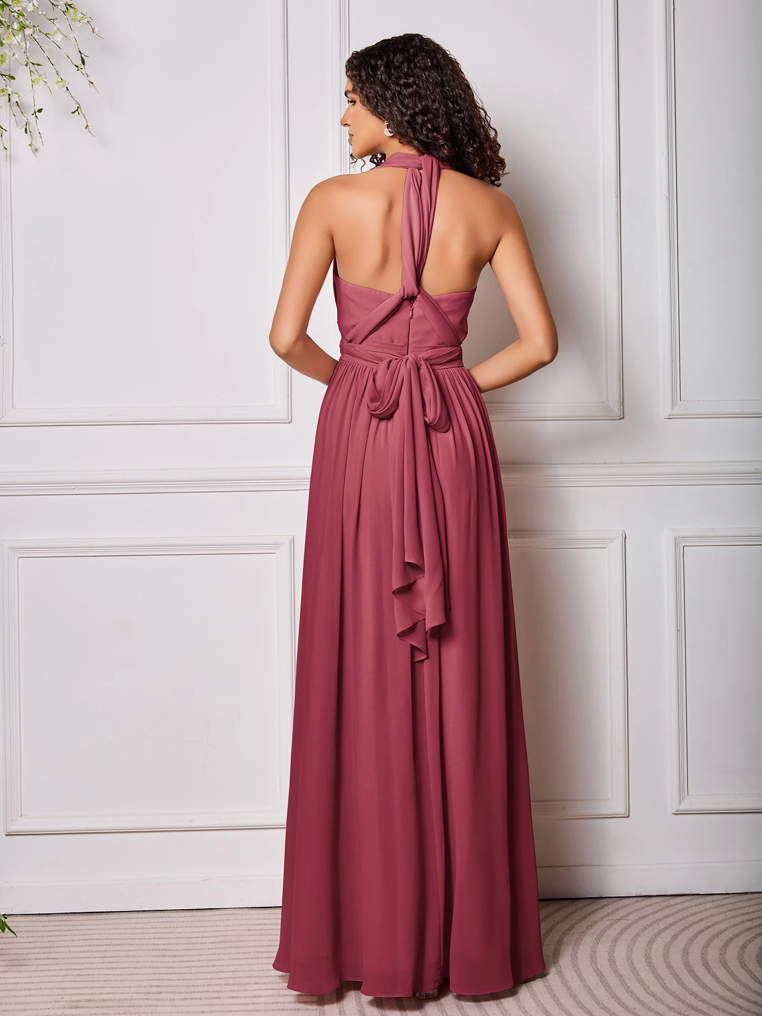 T-Back Cinnamon Rose Multi Wear Convertible Bridesmaid Dresses