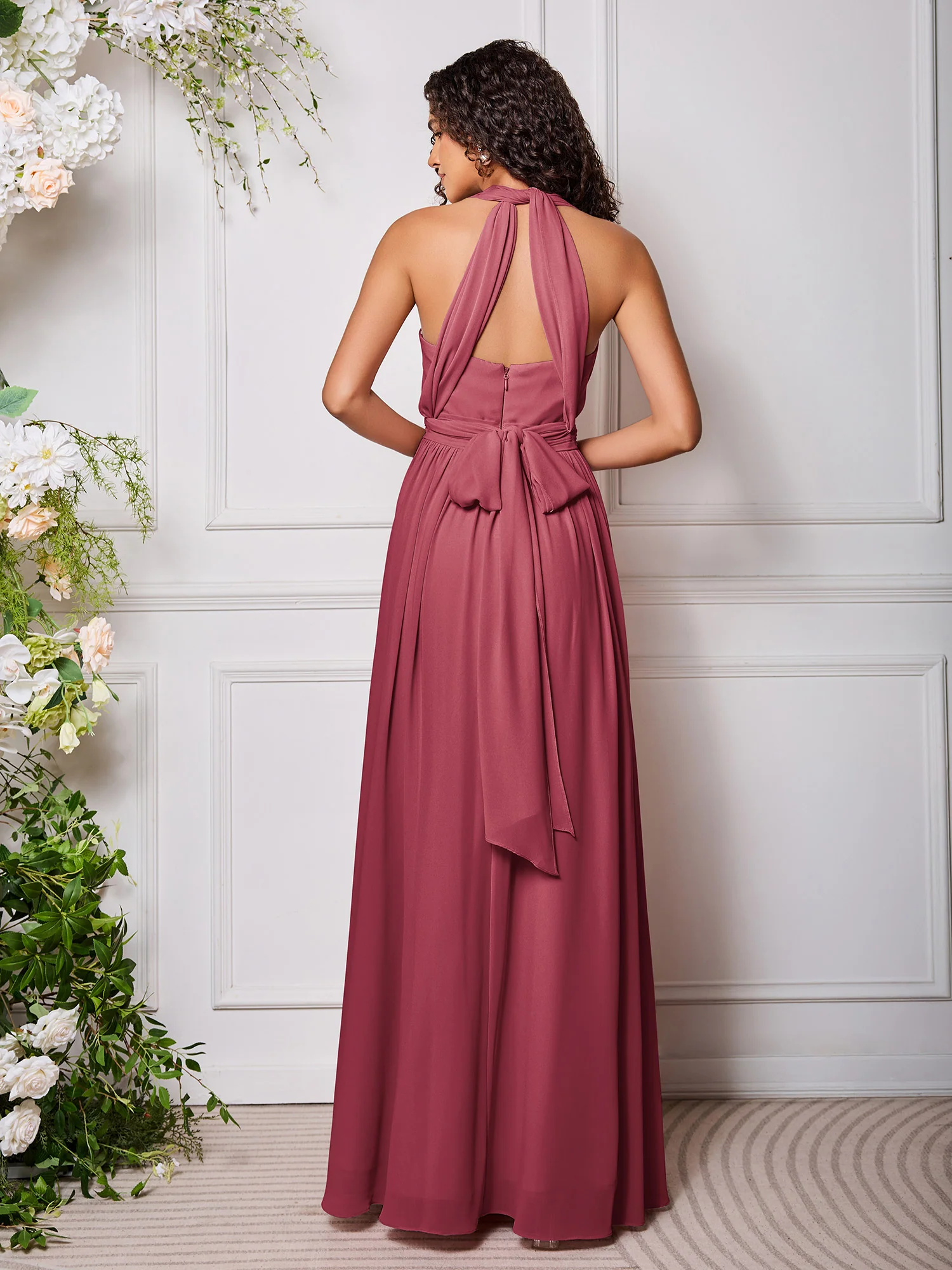 Triangle Cinnamon Rose Multi Wear Convertible Bridesmaid Dresses