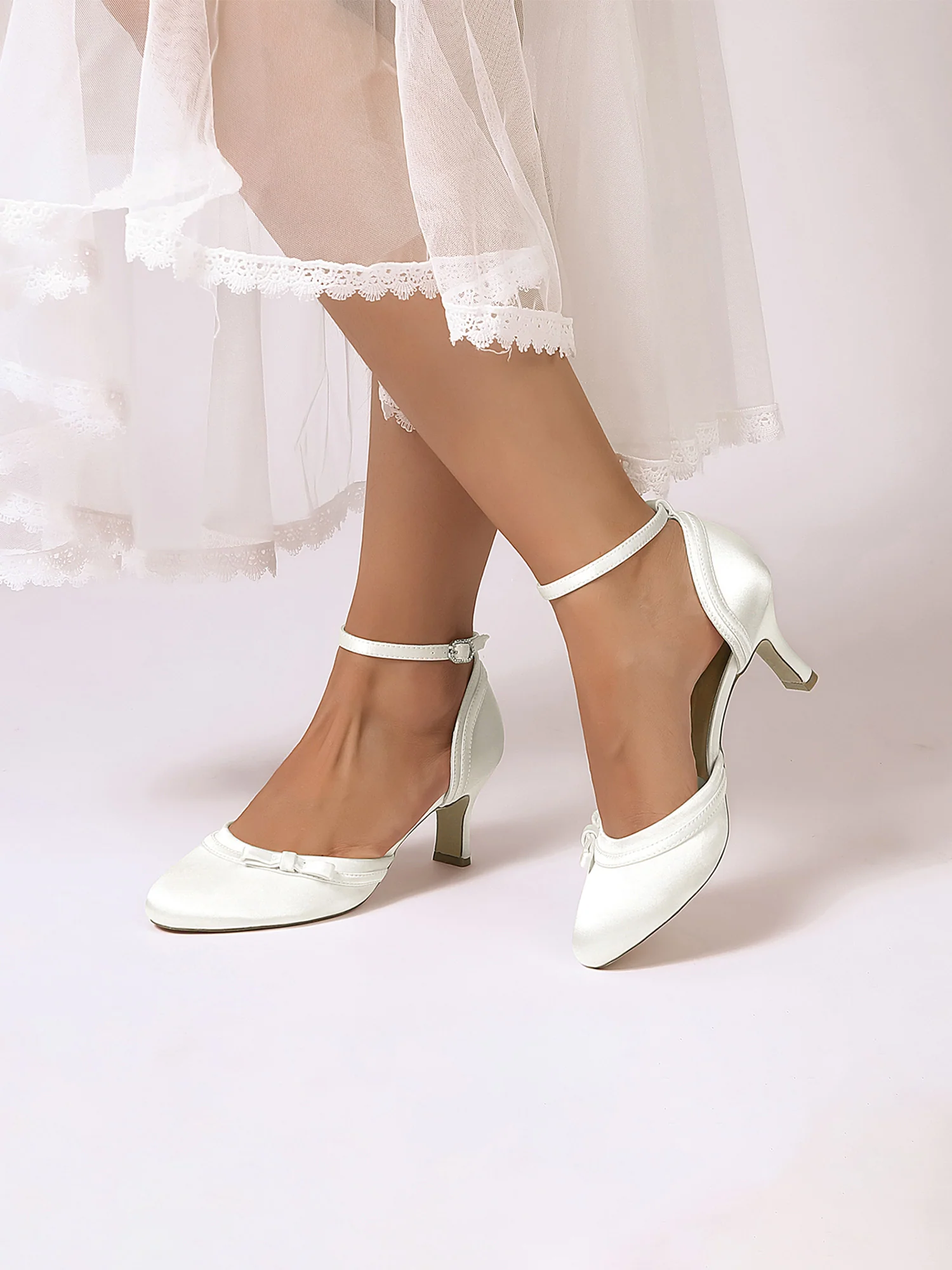 Round Toe Bow Ankle-Strap Sandals - Image 2