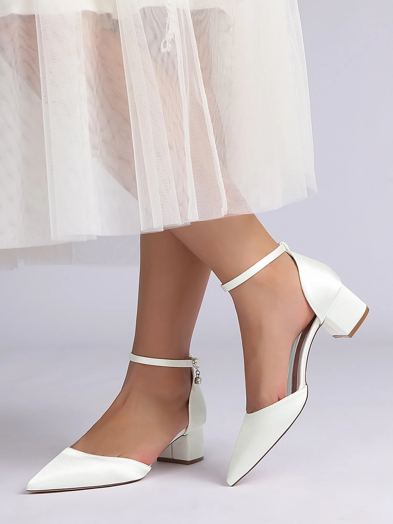 Satin Pointed Toe Women's High Heels