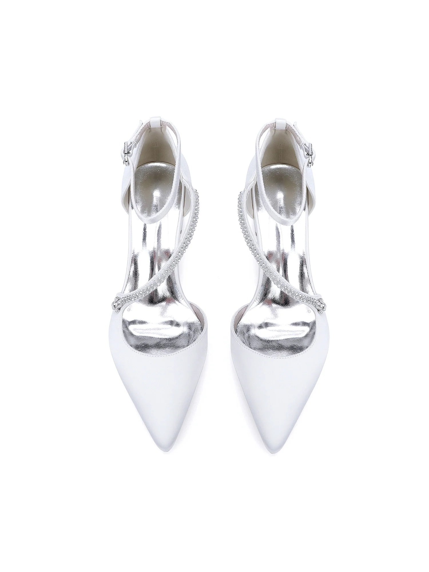 Women's Rhinestone Pointed Toe Block Heels - Image 4